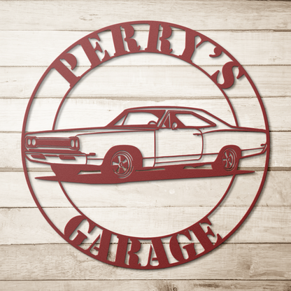 Custom American muscle car steel wall décor USA