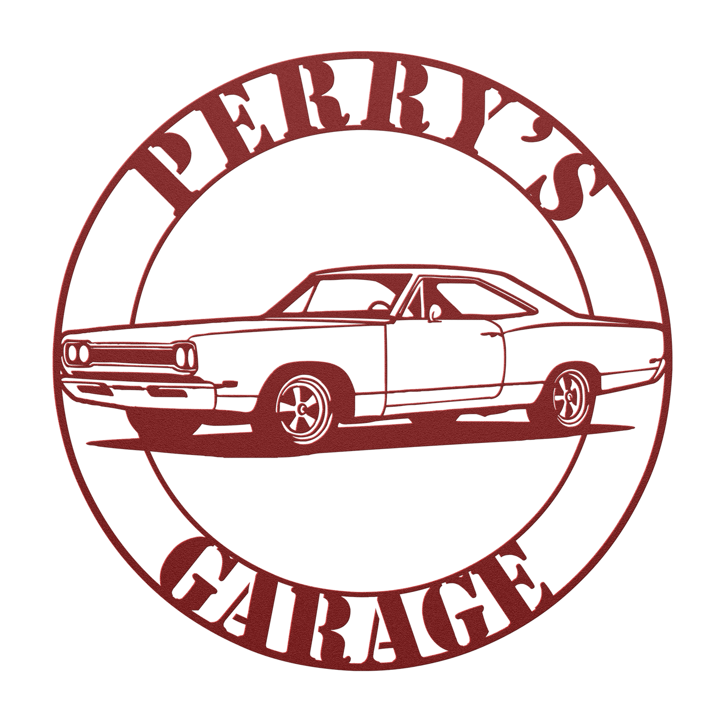 Personalized Road Runner vintage car metal sign