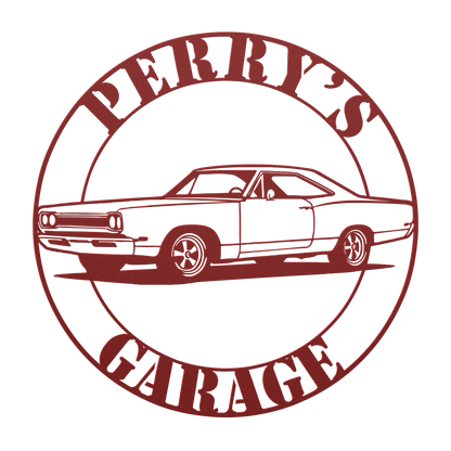 Personalized Road Runner vintage car metal sign