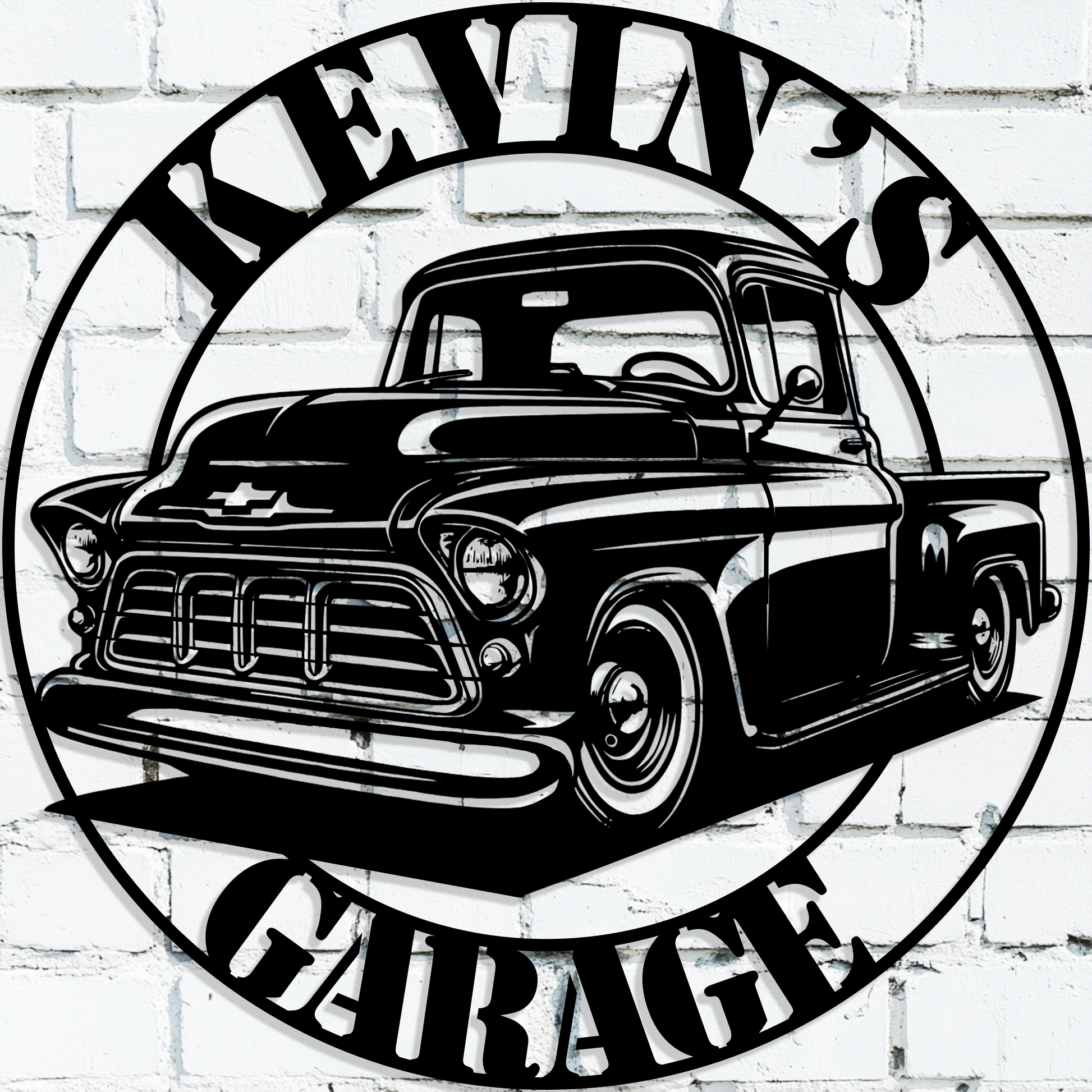 Chevy truck metal sign