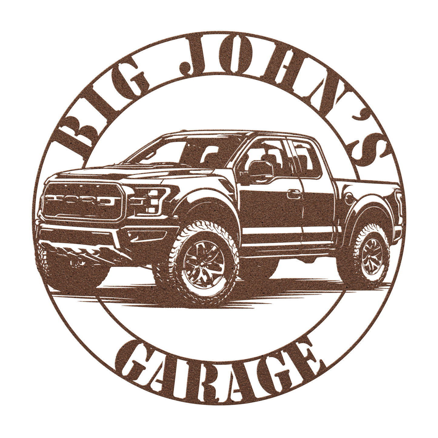 Ford truck garage metal sign