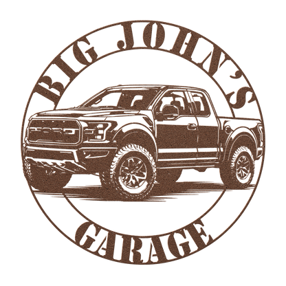 Ford truck garage metal sign