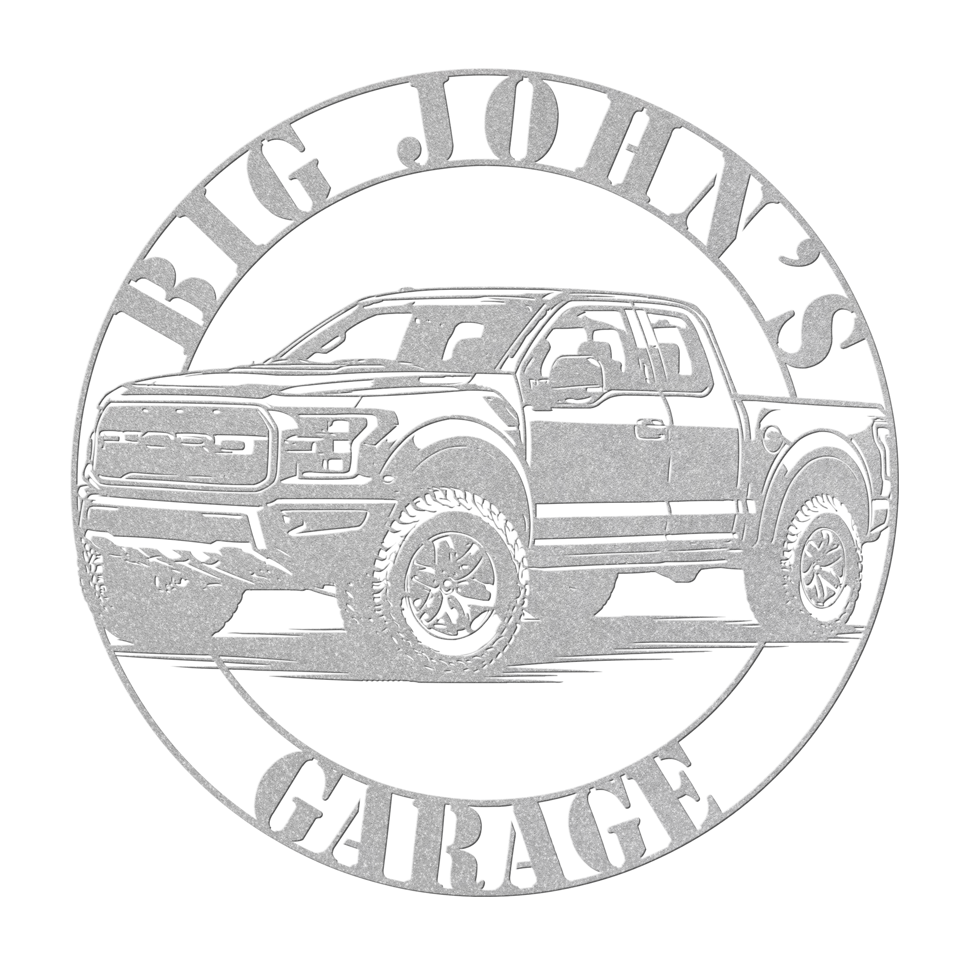 Ford Raptor off road pickup truck steel wall decor