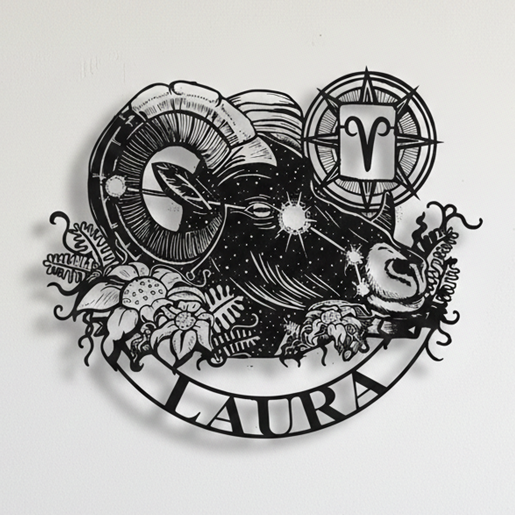 aries zodiac metal wall art