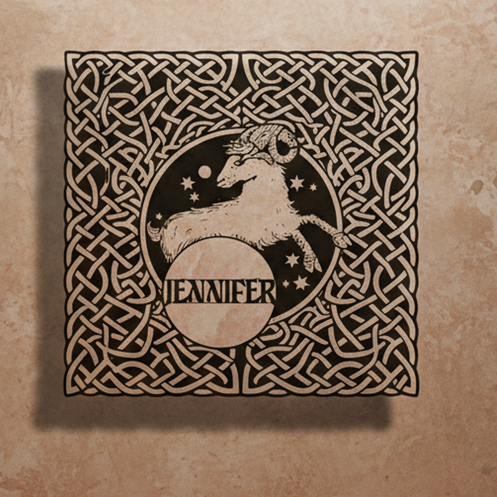 celtic aries steel wall sign