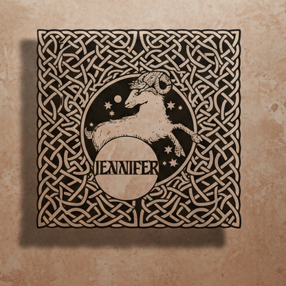 celtic aries steel wall sign