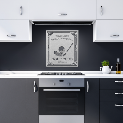 Art_Deco_Custom_Golf_Club_Metal_Sign__P_Silver_Dark_Kitchen_Mockup.png