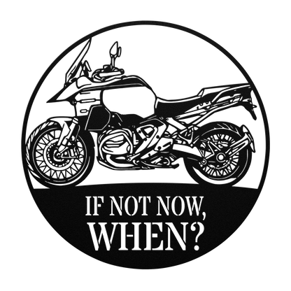 Weatherproof BMW motorcycle art metal sign