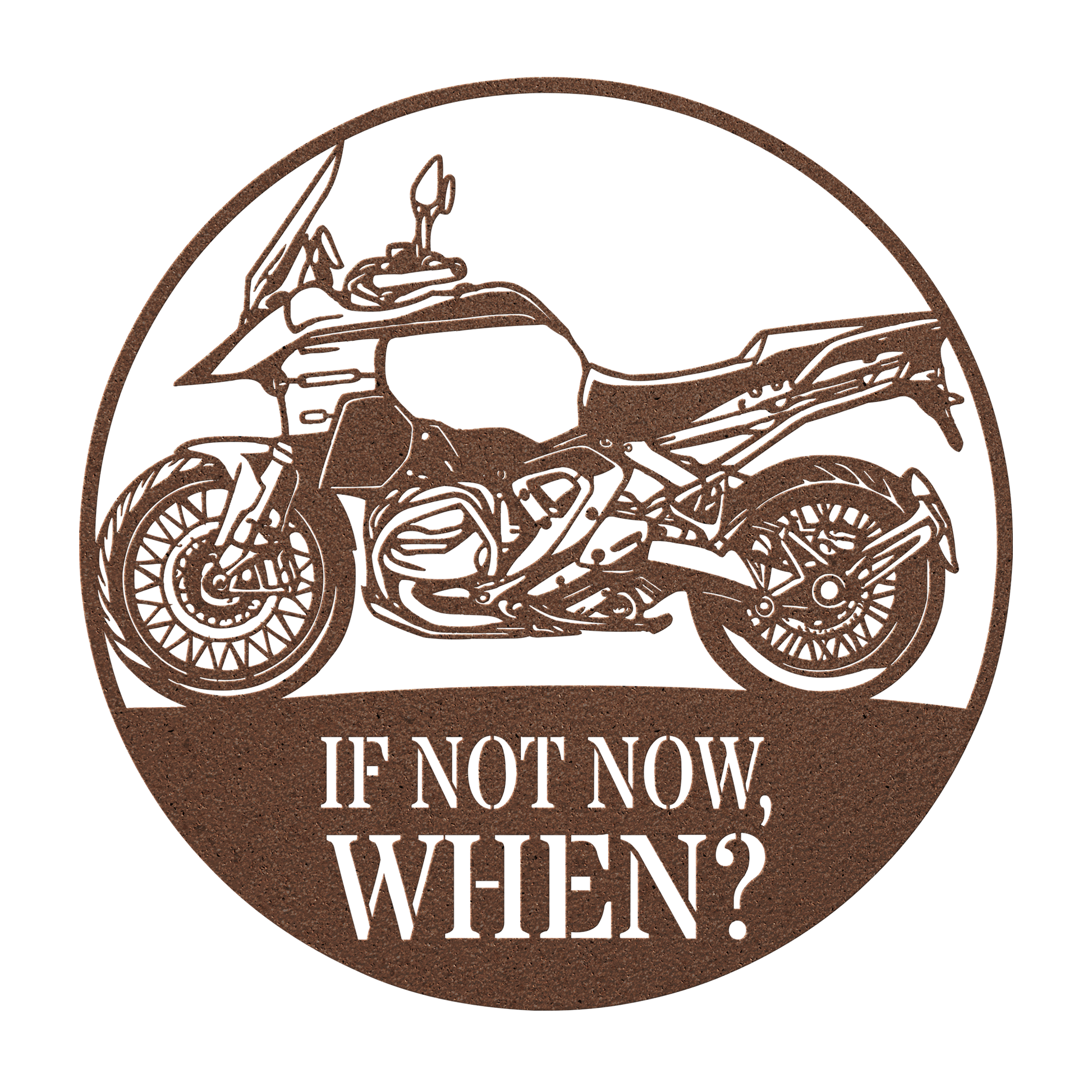 ADV touring bike metal sign