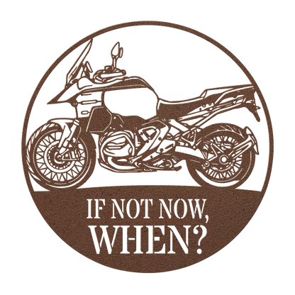 ADV touring bike metal sign