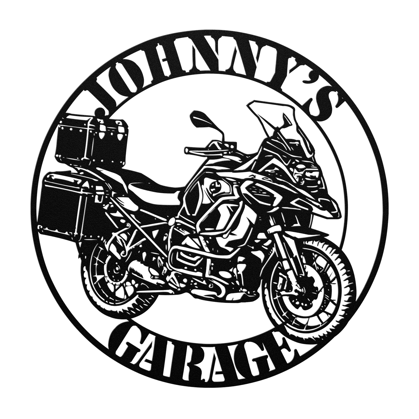 bmw gs garage wall art sign