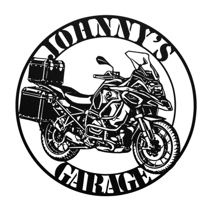 bmw gs garage wall art sign