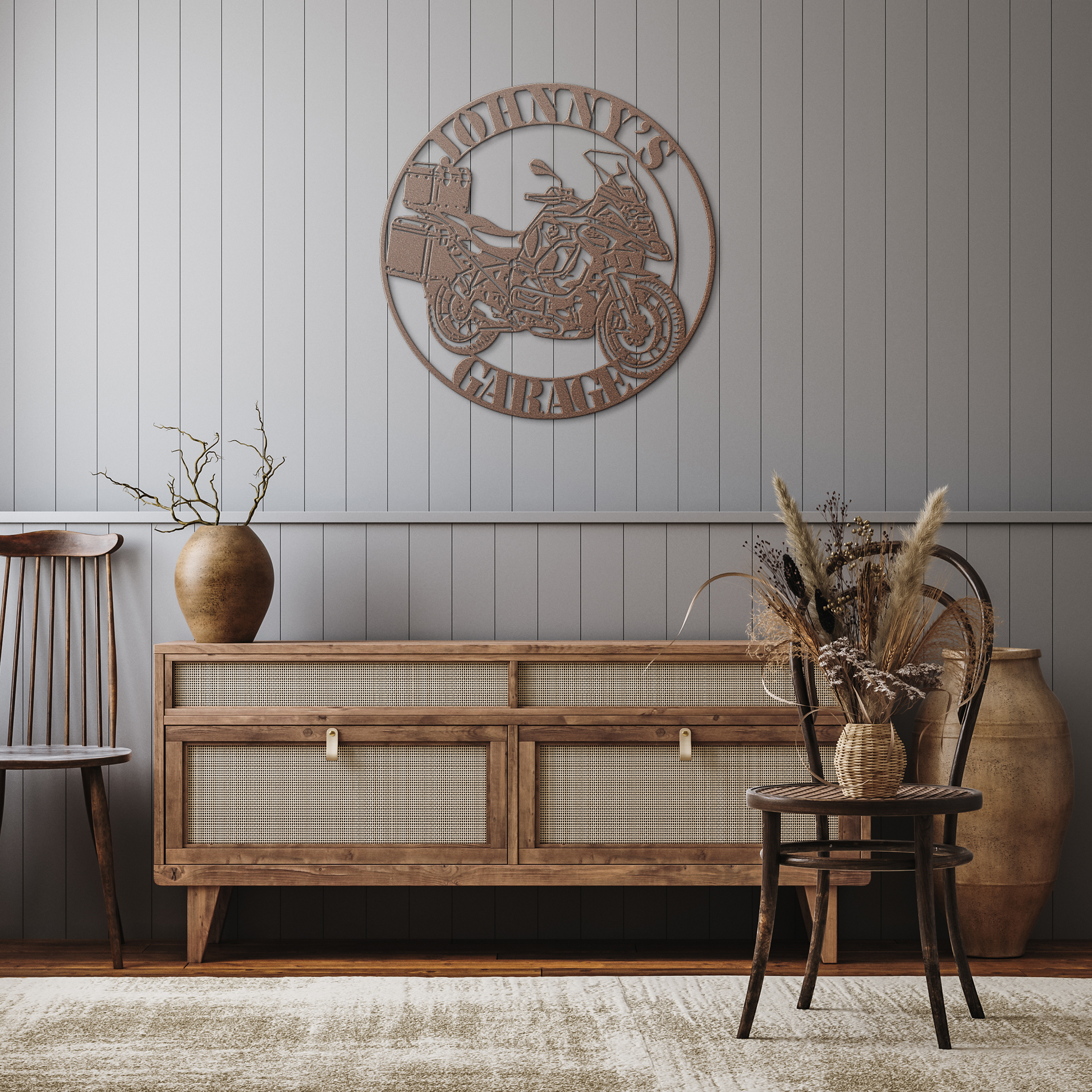 BMW_R1250_GS_Motorcycle_Metal_Wall_Art_S_Copper_Rustic_Hallway_Mockup.png