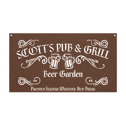 Grill and bar wall art for patio