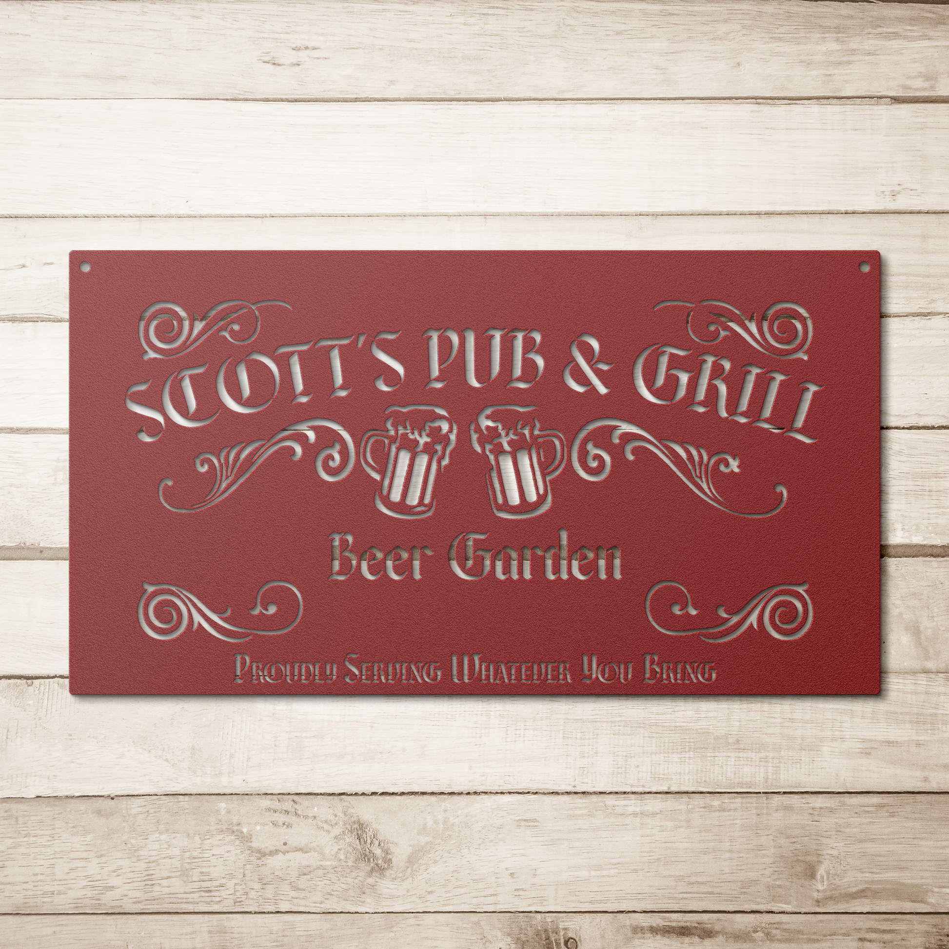 Pub and grill patio wall decor