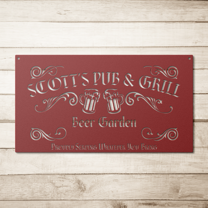 Pub and grill patio wall decor