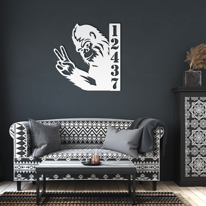 Bigfoot_Peace_Custom_Address_Sign__Pers_White_Dark_Living_Room_Mockup.png