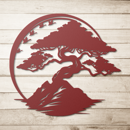 Japandi minimalist steel wall decor