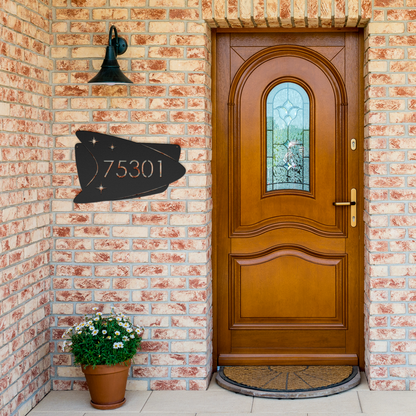 Personalized MCM address sign with street name