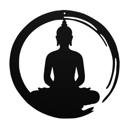 Custom Steel Buddha Sign for Home or Garden