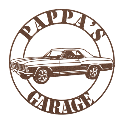 Vintage auto steel sign