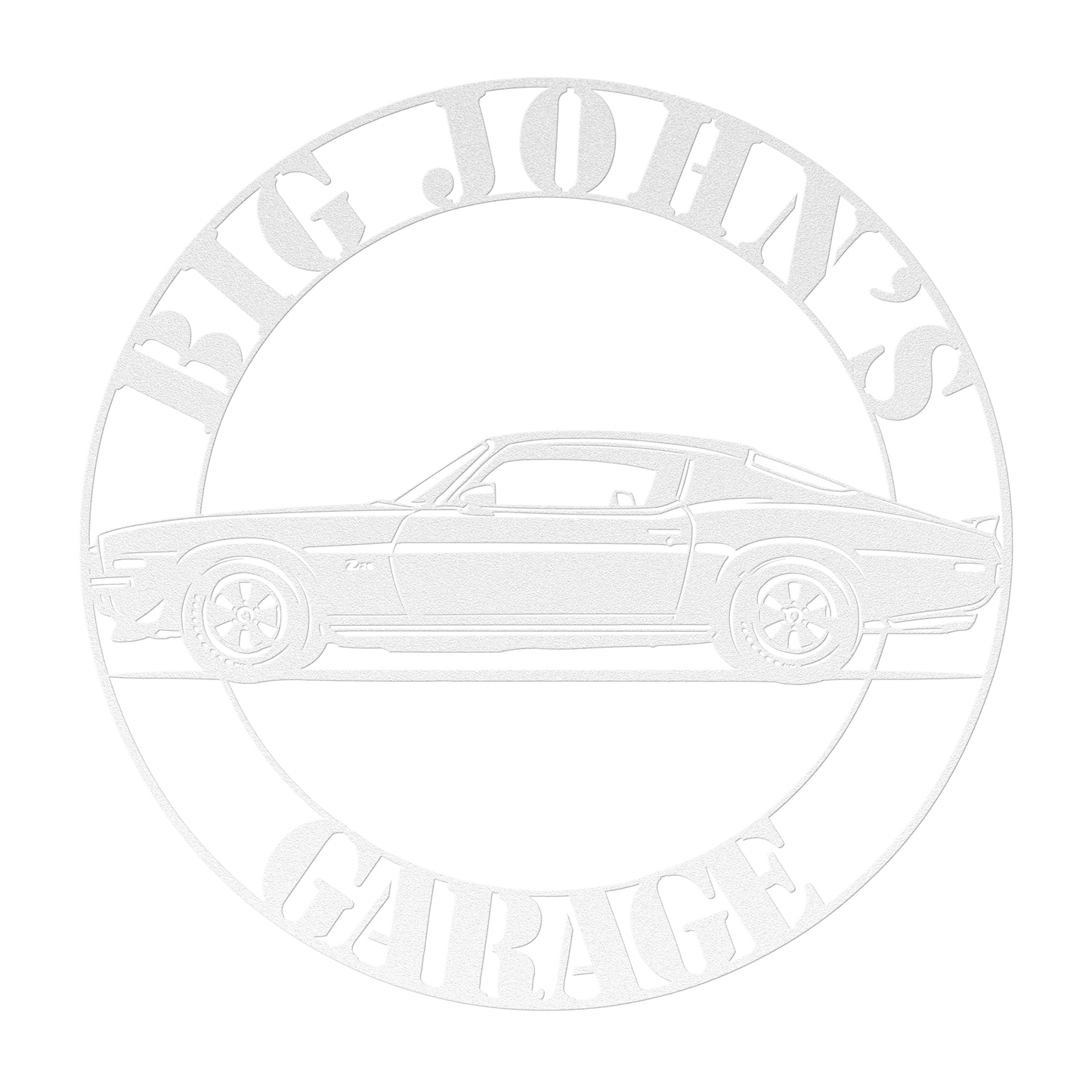 muscle car metal sign