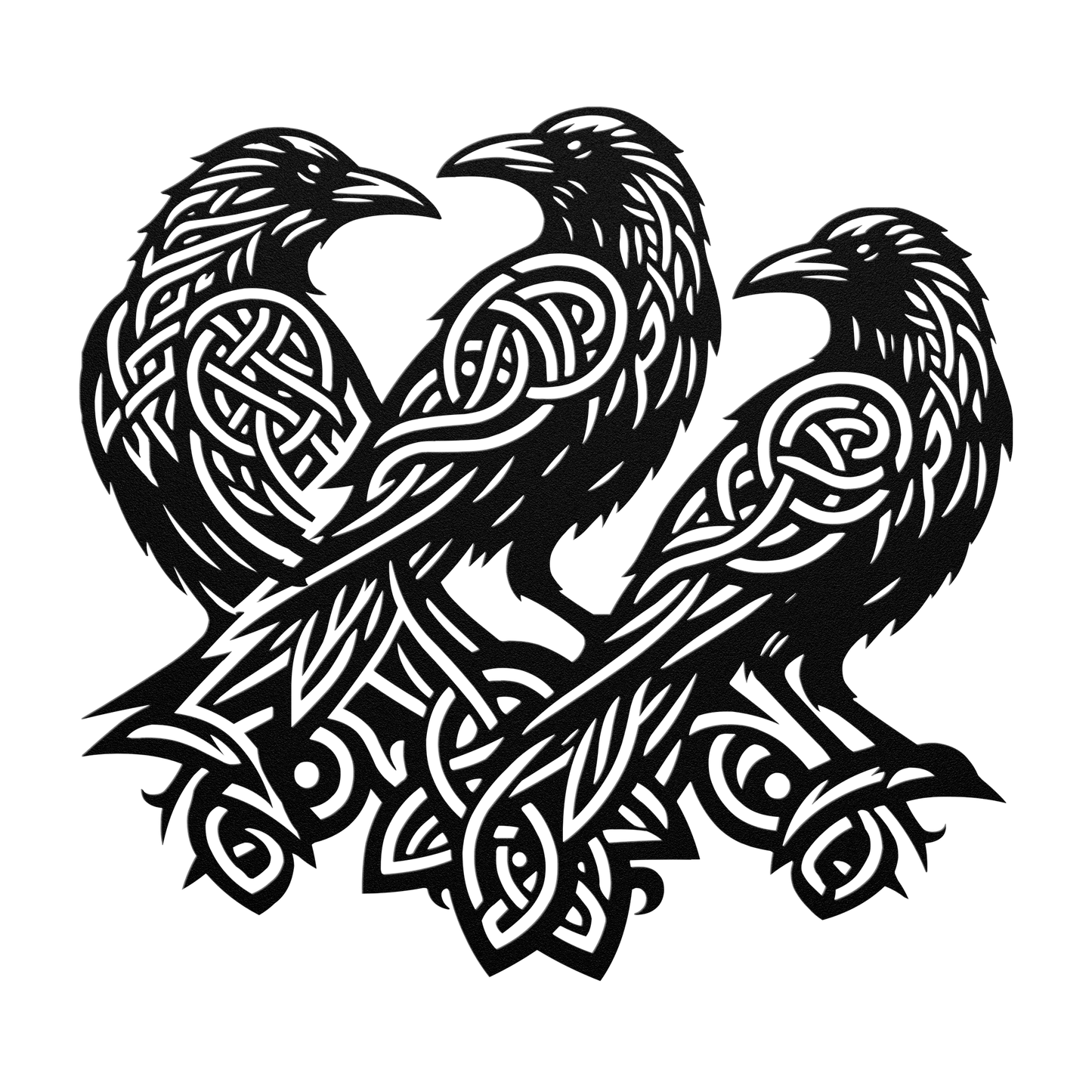 Personalized Celtic ravens outdoor wall sign