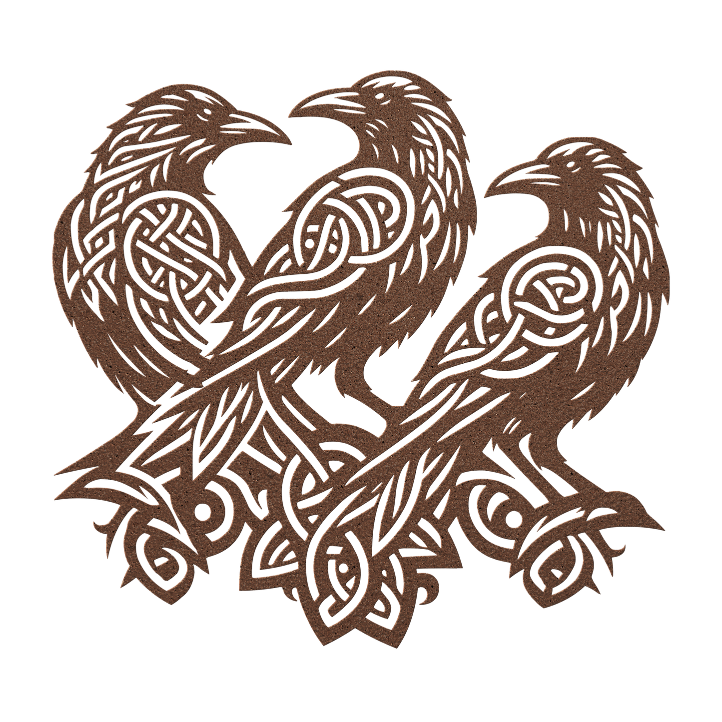 Custom Celtic raven spiritual metal wall art