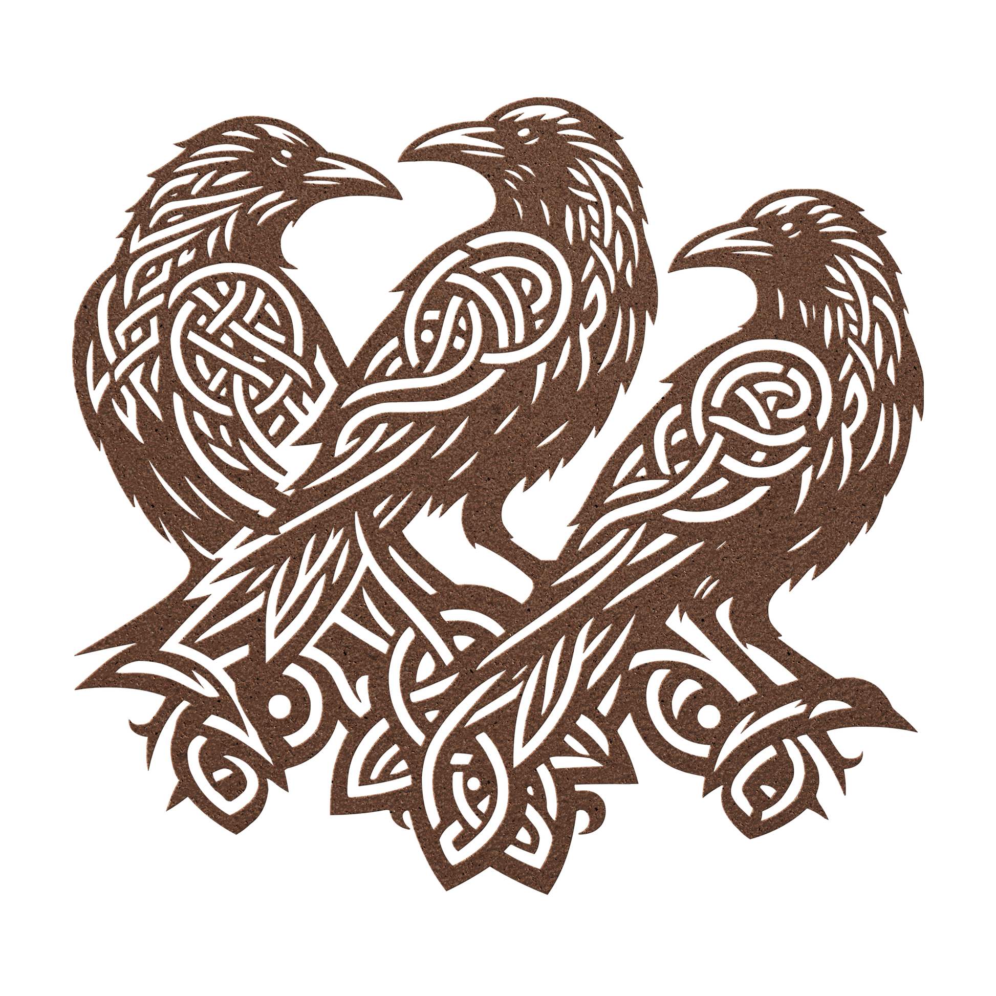 Custom Celtic raven spiritual metal wall art