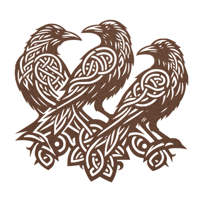 Custom Celtic raven spiritual metal wall art