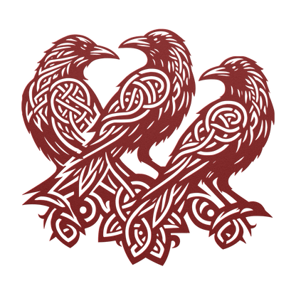 Durable powder-coated Celtic raven artwork