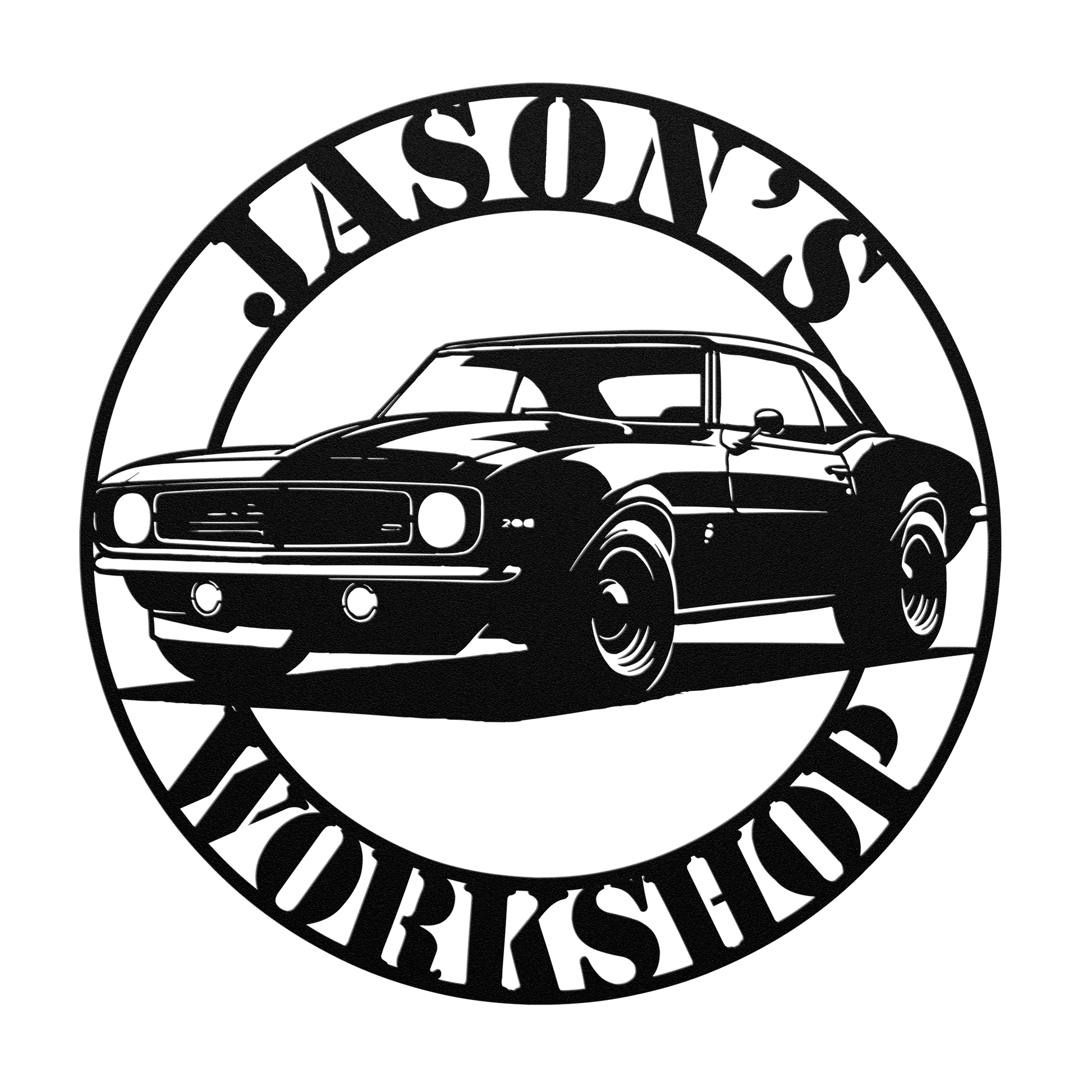 Muscle car garage decor