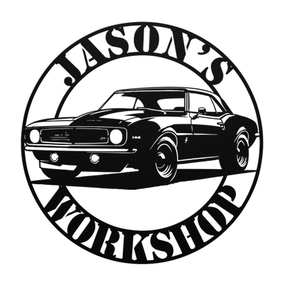 Muscle car garage decor