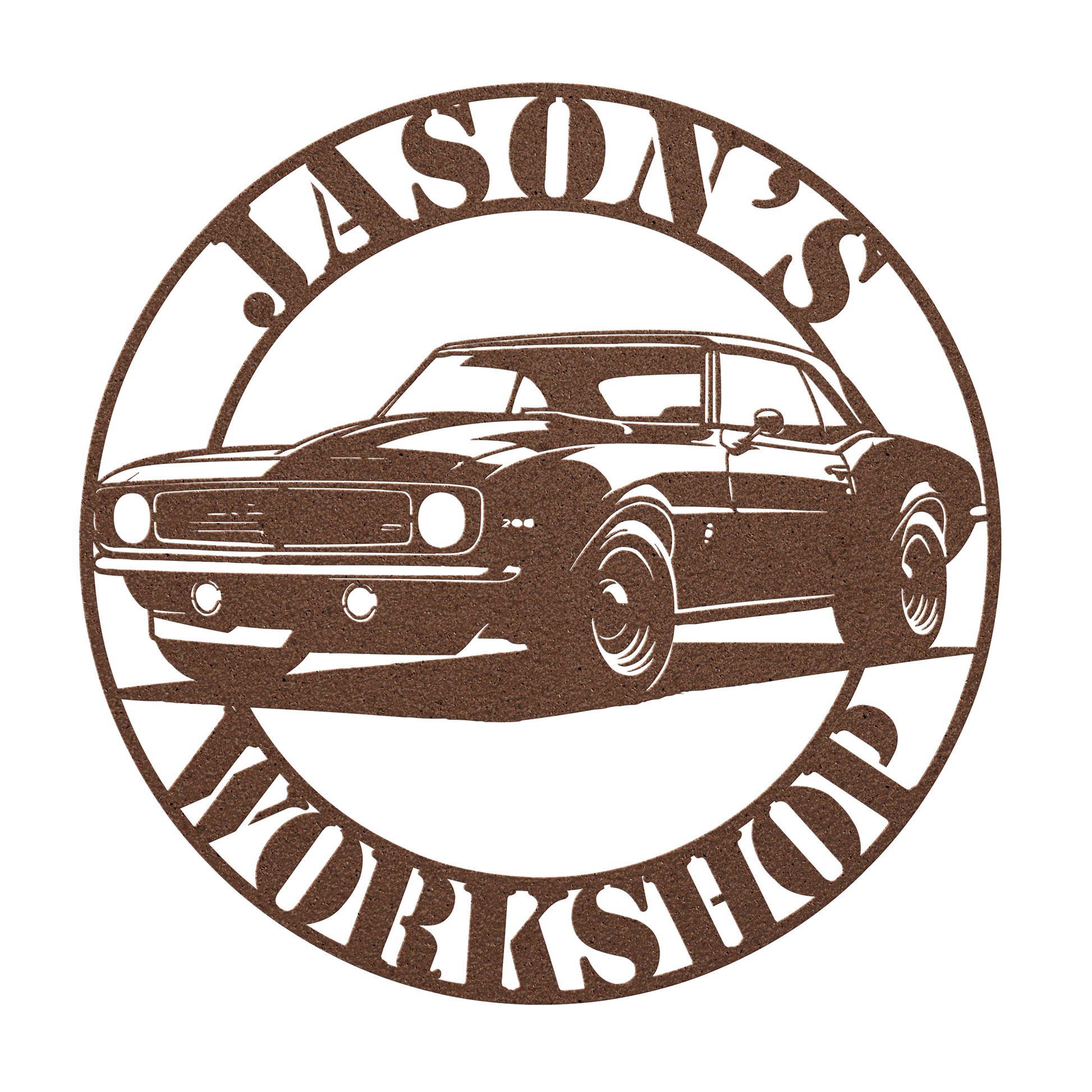 Steel Camaro wall plaque