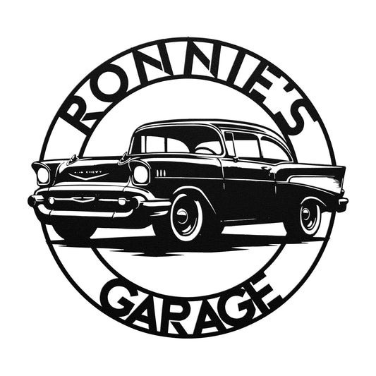 Chevy Hot Rod Custom Garage Sign.
