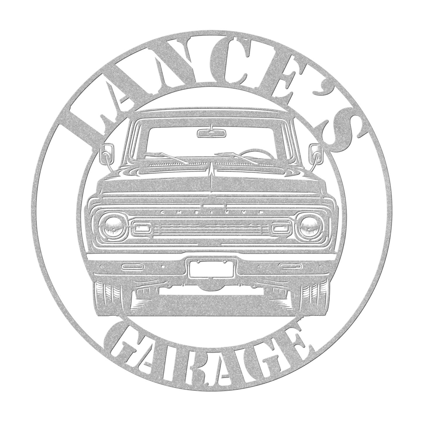 chevy truck metal sign