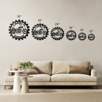 Classic Custom Chopper Motorcycle Metal Wall Art