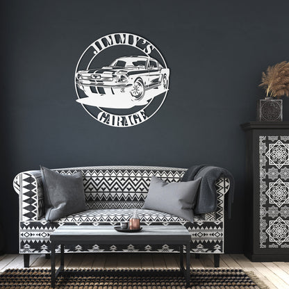 ford mustang metal wall art