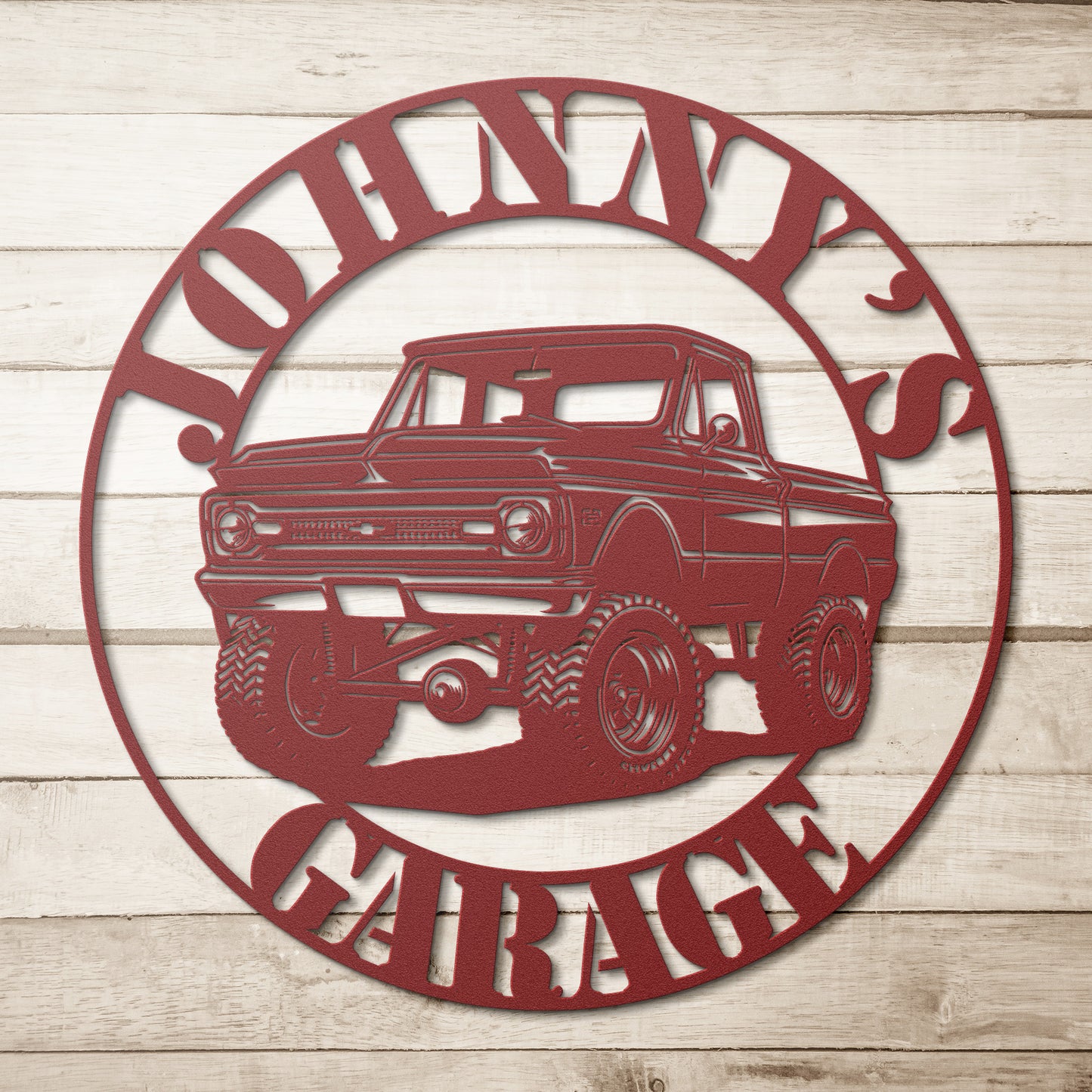 Bespoke Metal Sign for Classic Off-Road Truck Collectors