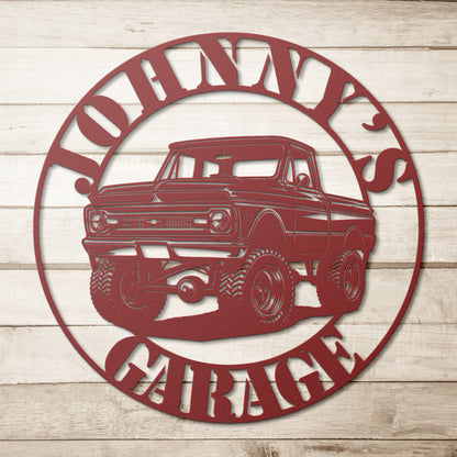 Bespoke Metal Sign for Classic Off-Road Truck Collectors