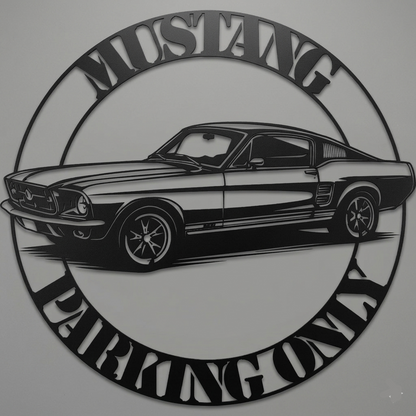 Ford Cobra Mustang Muscle car metal wall art for man cave display