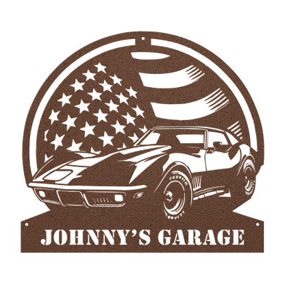 1975 Corvette Metal Sign