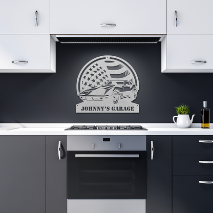 Corvette_Stingray_Metal_Sign__Custom_Ga_Silver_Dark_Kitchen_Mockup.png