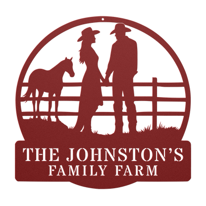 Durable powder-coated family barn wall artwork