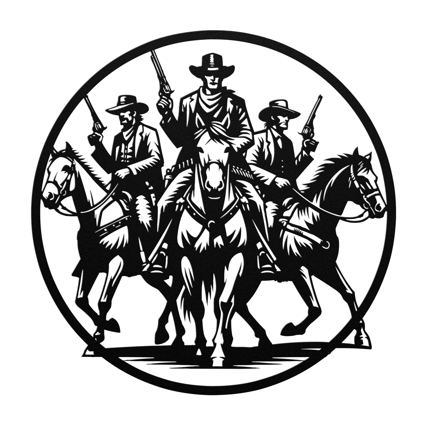 Handcrafted steel cowboy sign – personalized frontier metal art gift