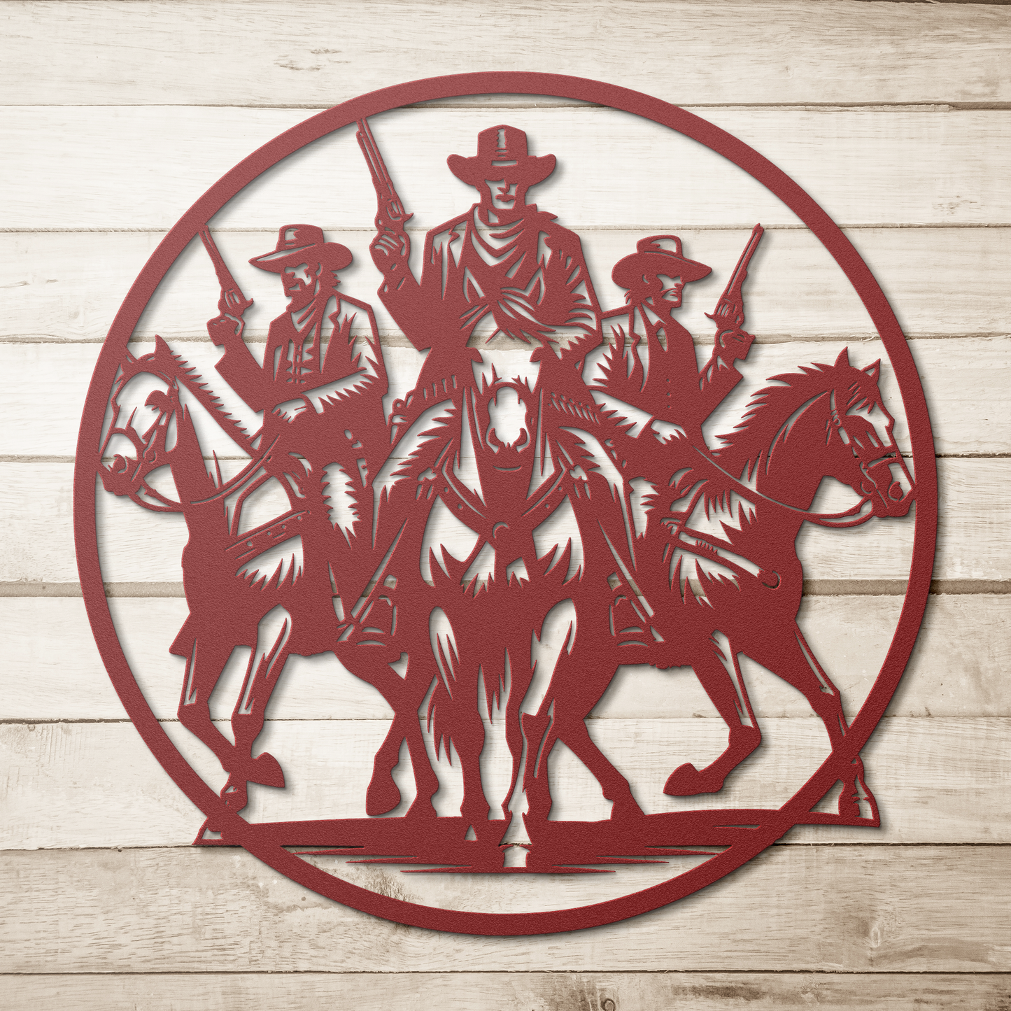 Custom cowboy steel sign – weatherproof ranch and saloon wall decor