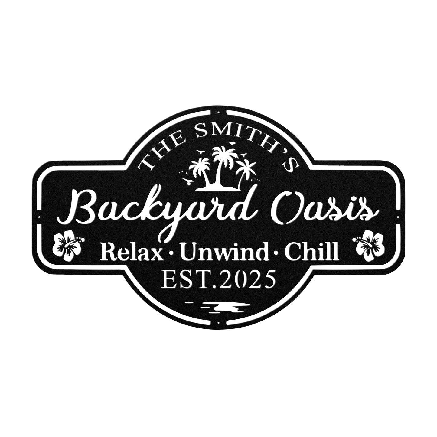 patio garden steel sign decor