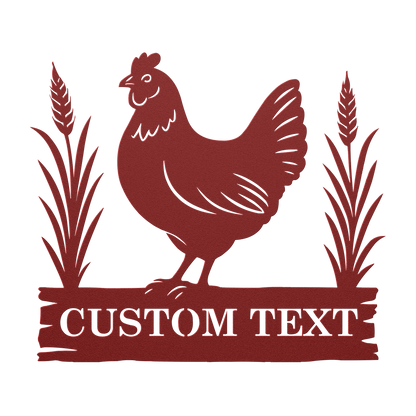 Rustic farmhouse chicken coop sign for outdoors