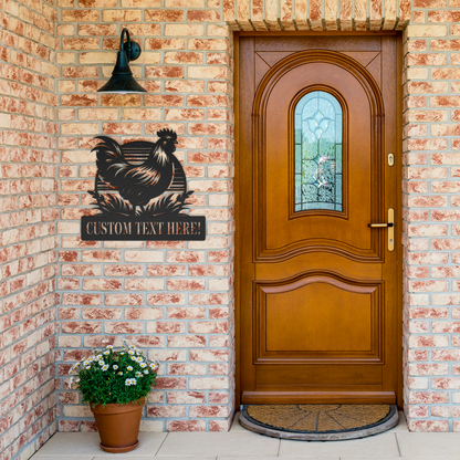Custom_Chicken_Farm_Metal_Sign__Perso_Black_Brick_Entrance_Mockup.png