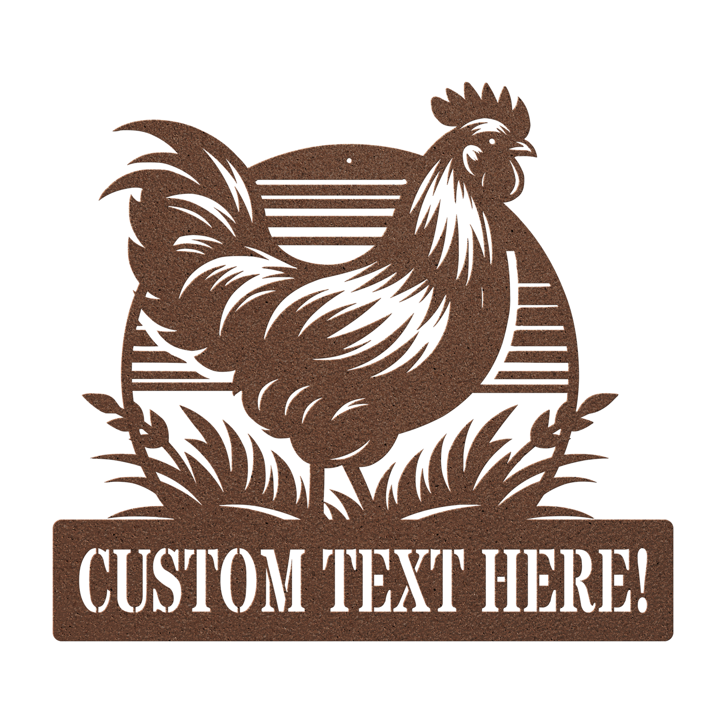 Egg farm name sign with powder-coated finish